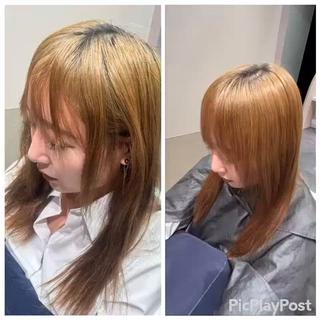 ブリーチ毛の顔まわり前髪矯正もお任せください 