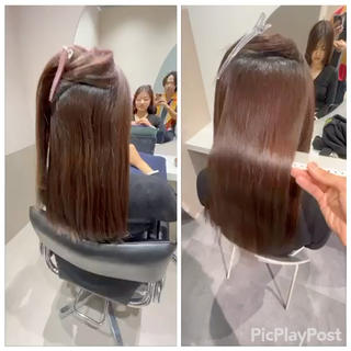 内側の癖もしっかり伸ばします 