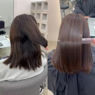 髪質改善ストレートでツヤサラ髪に