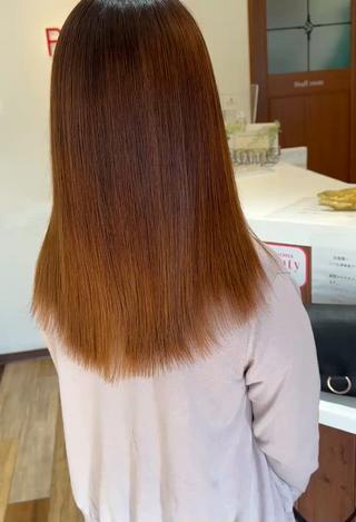 ロング カラー パーマ 髪質改善✨酸性ストレ ート特化店Youjiのヘアスタイル