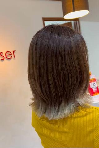 ミディアム カラー 髪質改善✨酸性ストレ ート特化店Youjiのヘアスタイル