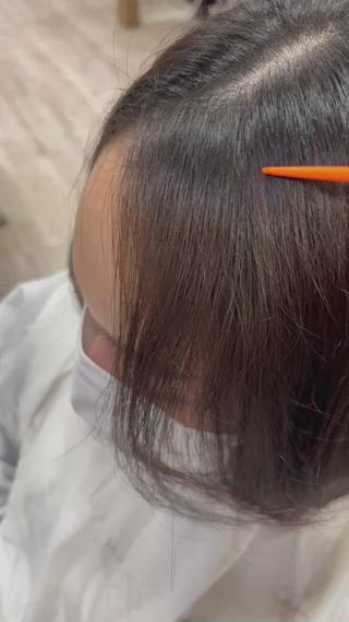 ミディアム ブリーチ縮毛矯正 あすまのヘアスタイル