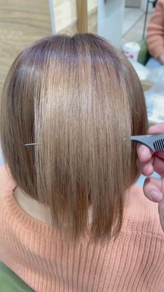 ショート ブリーチ縮毛矯正 あすまのヘアスタイル