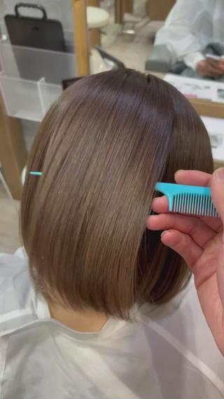 ショート ブリーチ縮毛矯正 あすまのヘアスタイル