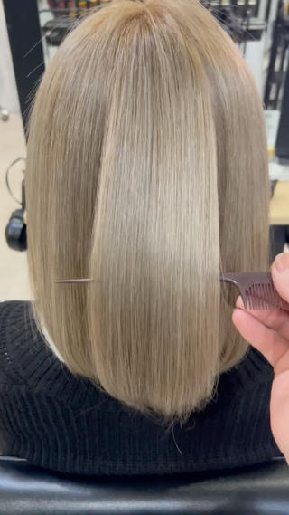 ダブルカラー&髪質改善トリートメントでブリーチ毛も艶々にしました！ 