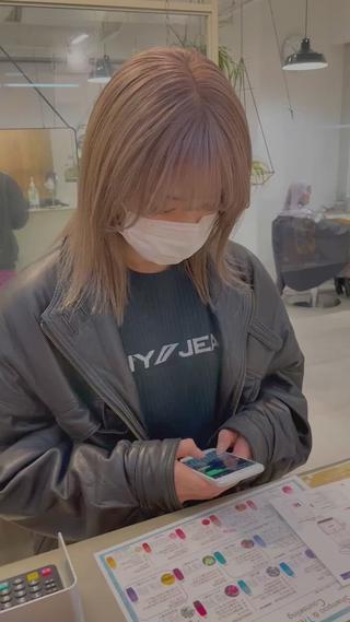 セミロング カラー 小顔レイヤー×コンパ クトボブ/林隆平のヘアスタイル