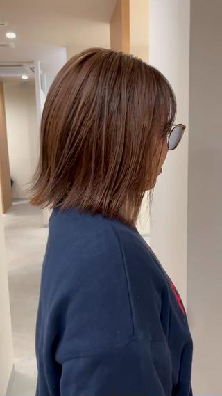 ベージュカラーにローライト♡ 