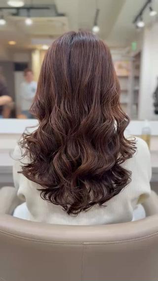 ロング パーマ 韓国風パーマ/ヘア セット/店長みづきのヘアスタイル