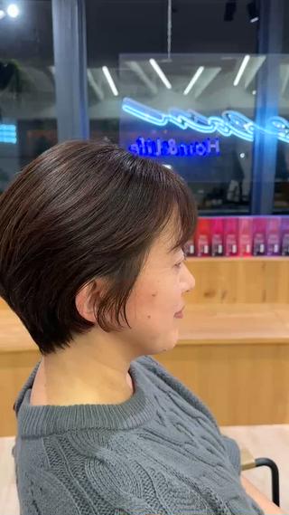 ショート 切りっぱなし/髪質 改善矯正/さやか🫧のヘアスタイル
