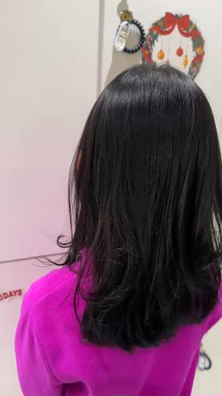 ミディアム 切りっぱなし/髪質 改善矯正/さやか🫧のヘアスタイル