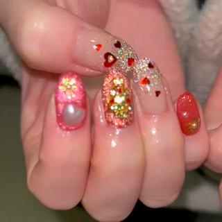 ネイル パラあり！フィルイン 美フォルムのネイルデザイン