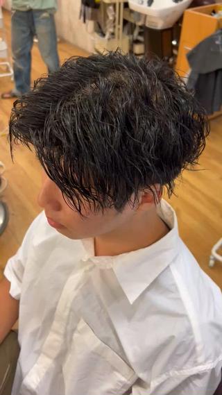 ショート パーマ メンズ 湘南のパーマ職人 🔥清水琉葵🔥のヘアスタイル