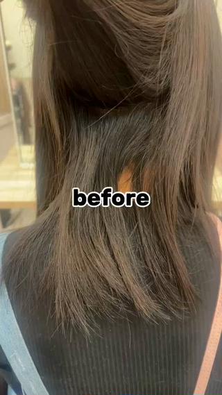 セミロング パーマ Agu hair muta 大山佑将のヘアスタイル