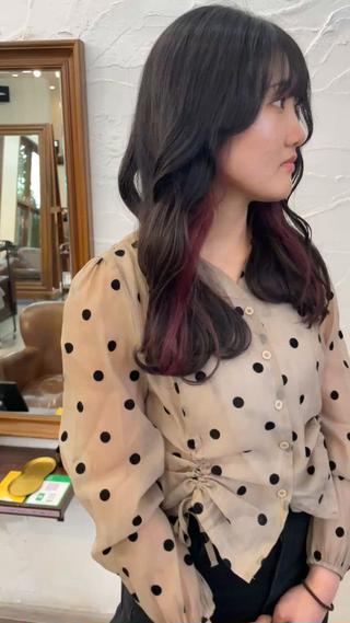 インナーカラー×チェリーピンク