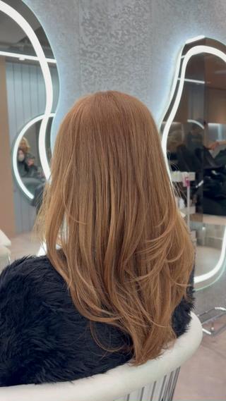 ロング 大宮🤍縮毛矯正 レイヤー🪽なるのヘアスタイル