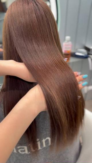 ロング 大宮🤍縮毛矯正 レイヤー🪽なるのヘアスタイル