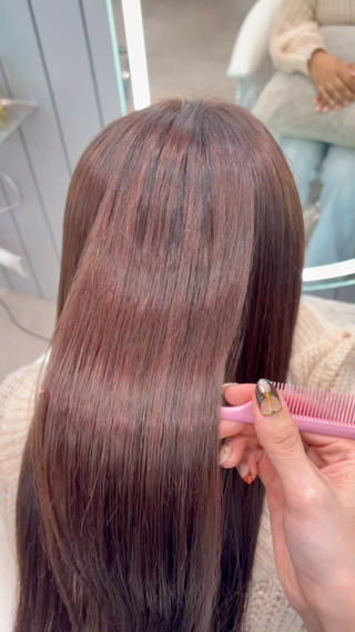ロング 大宮🤍縮毛矯正 レイヤー🪽なるのヘアスタイル