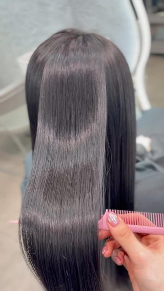 ロング 大宮🤍縮毛矯正 レイヤー🪽なるのヘアスタイル