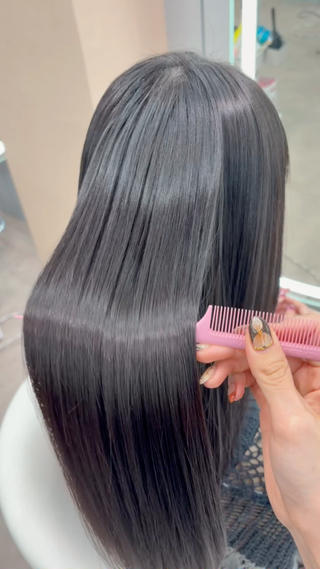 ロング 大宮🤍縮毛矯正 レイヤー🪽なるのヘアスタイル
