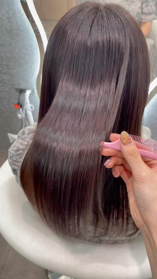 ロング 大宮🤍縮毛矯正 レイヤー🪽なるのヘアスタイル