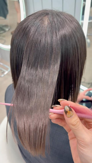 ショート 大宮🤍縮毛矯正 レイヤー🪽なるのヘアスタイル