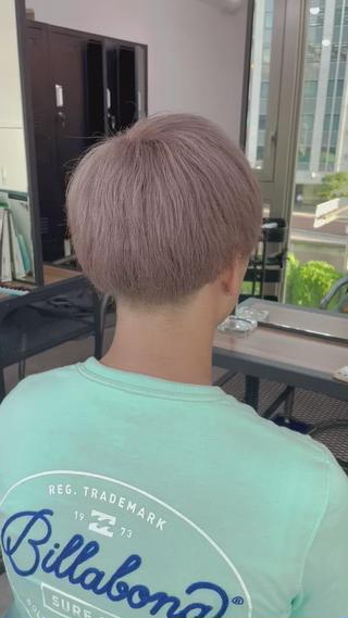 ショート カラー パーマ ヘアアレンジ メンズ キッズ ネイル マツエク・マツパ エビスザキレン／メン ズ／心斎橋🌳のヘアスタイル