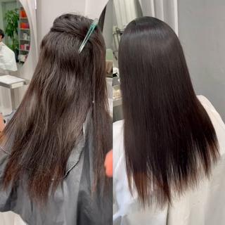 【酸性縮毛矯正】
従来のストレートや矯正では不自然なストレートになったり、ダメージが気になったり、クセ毛のエイジング毛やブリーチ毛には対応が難しかった。そこで僕自身のお薬調合で、お客様一人一人に合った考え方で皆さんのお悩みを解消し、髪を綺麗に強くしてくれる最新の髪質改善矯正メニュー!
◎どんな人にオススメ?
・一日中まとまった髪でいたい
・毎朝のスタイリングが楽になりたい
・湿気の多い日に髪がうねる・広がる
・パヤパヤした毛が気になる
↑こういった方にオススメです!