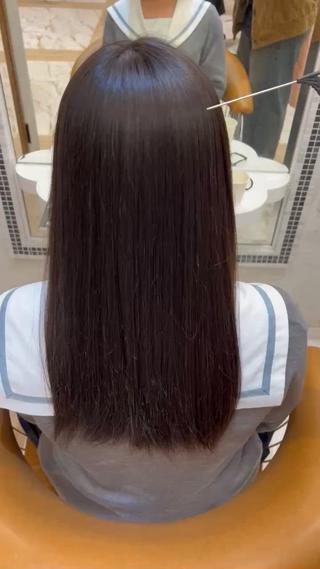 ロング 縮毛矯正/艶髪/ 透明感カラー輝希のヘアスタイル