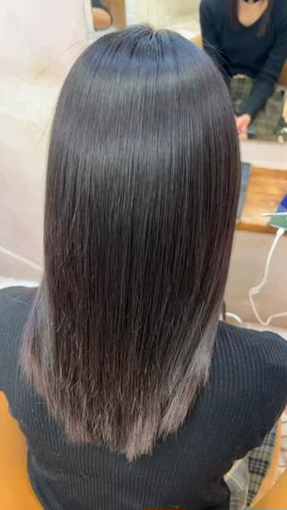 ロング 縮毛矯正/ブリーチ なしダブルカラー輝希のヘアスタイル