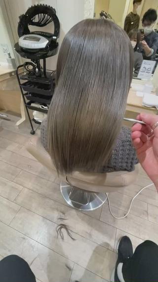 セミロング パーマ 店長     押野 勇也のヘアスタイル