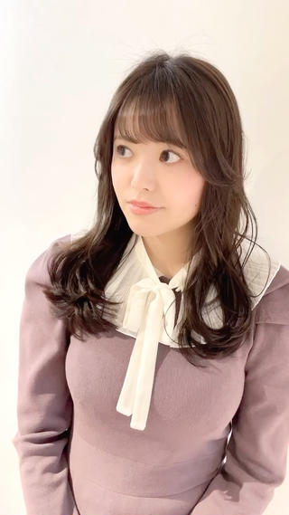 #ショコラブラウン　#くすみブラウン　#ラテカラー　#小顔カット　#後れ毛　#シースルーバング 