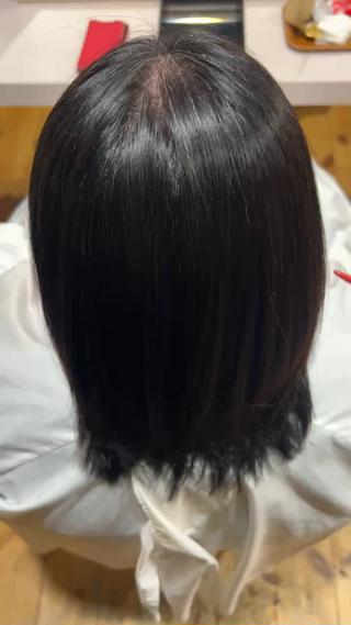 ミディアム 佐藤 翔空【艶 カラー/縮毛矯正】のヘアスタイル