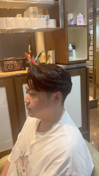 メンズ 漢眉毛/メンズパーマ /メッシュ/ヒロヤのヘアスタイル