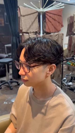 パーマ メンズ 漢眉毛/メンズパーマ /メッシュ/ヒロヤのヘアスタイル