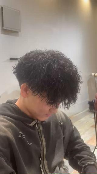 パーマ メンズ 漢眉毛/メンズパーマ /メッシュ/ヒロヤのヘアスタイル