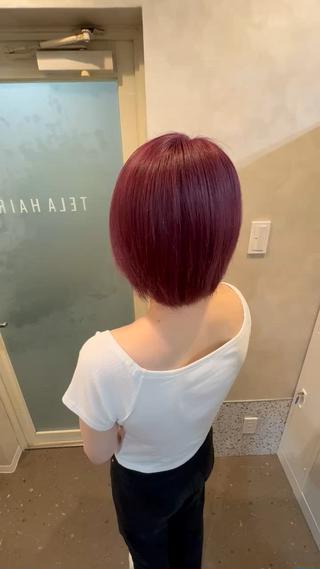 ブリーチ必要チェリーレッド