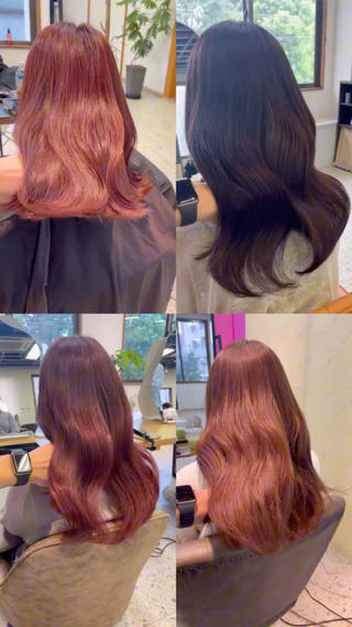 カラー剤全てに最新の毛髪補強成分を配合しているためカラー後の髪に艶と潤いを与えます！！ 