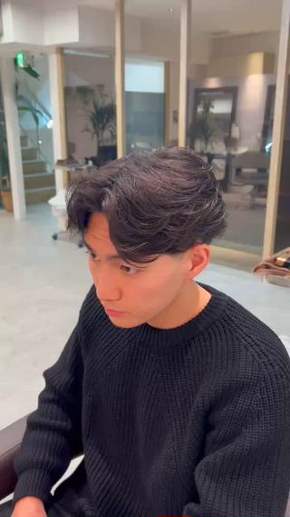 パーマ ニュアンスパーマ フェザーパーマ 楓河のヘアスタイル