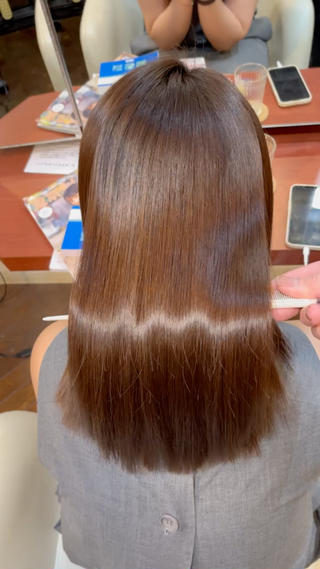 セミロング パーマ Tiamat所属・髪質改善・美髪矯正 福村佳祐のヘアスタイル