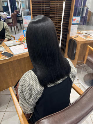 ロング カラー パーマ Naru┆川西能勢口 ┆髪質改善のヘアスタイル