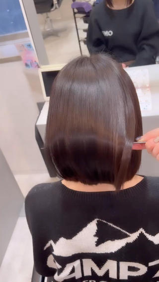 ショート カラー パーマ Naru┆川西能勢口 ┆髪質改善のヘアスタイル
