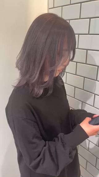 ホワイトラベンダー/ブリーチ2回/レイヤー 