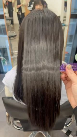 髪質改善カラー×透ける黒髪 