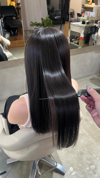 カラーと髪質改善でツヤツヤに!