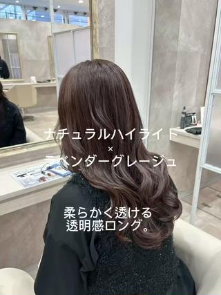 ロング カラー 韓国ヘアケアブリーチ 莉奈のヘアスタイル