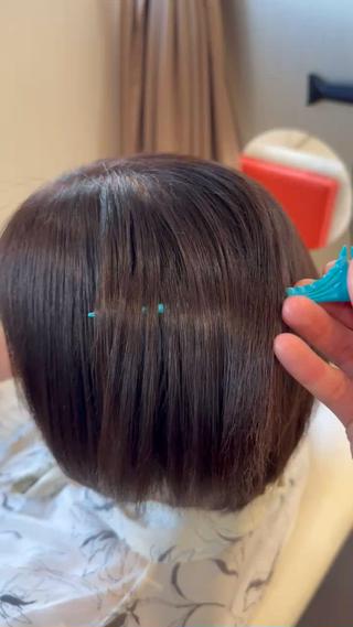 ショートボブでもぺたんこにならないまとまりと軽やかな動きが出せるナチュラルストレートスタイルです!