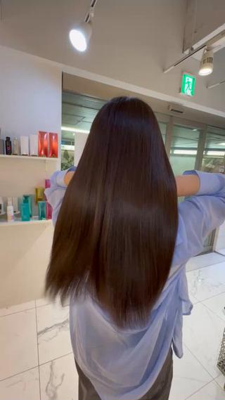 ロング カラー 髪質改善/縮毛矯正 心斎橋/池本有宏のヘアスタイル