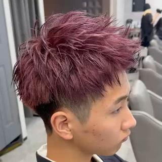 カラー メンズ メンズパーマ🔵 ブリーチ✨原田慎也のヘアスタイル