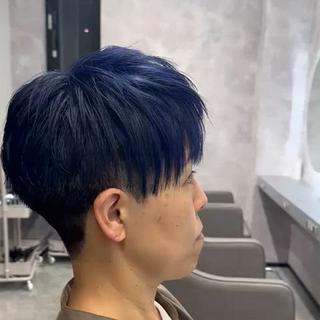 ショート メンズパーマ🔵 ブリーチ✨原田慎也のヘアスタイル