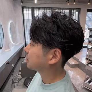 パーマ メンズ メンズパーマ🔵 ブリーチ✨原田慎也のヘアスタイル